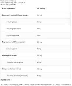 eng pm UNS Optivital pour les yeux 60 gélules 5000 2