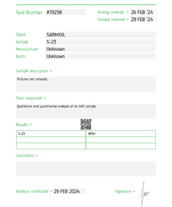 rapport d'essai S23 1