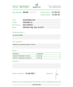 DEUS MEDICAL PROVIMED 25 Mesterolone JANOSHIK TEST REPORT DEUSPOWER STEROIDS 2000x2000h