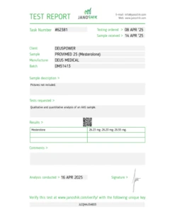 PROVIMED 25 Test Report 62381 2000x2000h